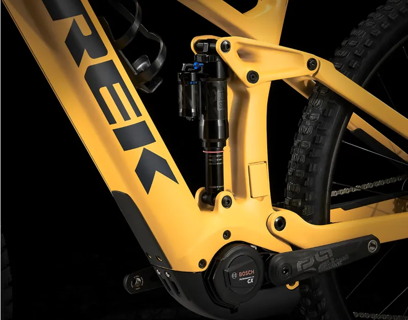 Trek Rail 9.8 XT Gen 4 Full Suspension Electric Mountain Bike 2024 in Baja Yellow-3